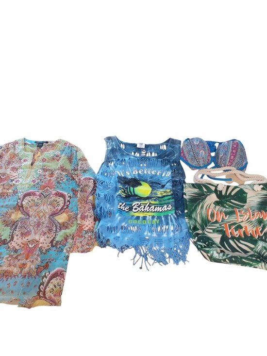 Other - Bundle of 4 Women's Cover Up Tank Bikini Top Waterproof Beach Bag